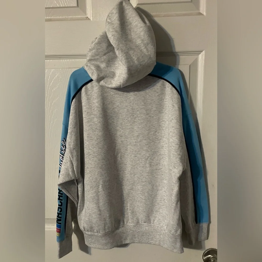 Justice x NASCAR Racing Hoodie Girls Medium (10) Gray Colorblock NWT